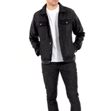QUALIFIED DENIM RAW JACKET (BLACK)