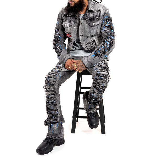 FIRST ROW RADICAL EVOLUTION DENIM JACKET (GREYSTONE)