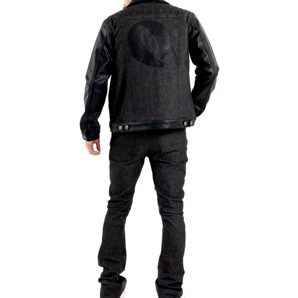 QUALIFIED DENIM RAW JACKET (BLACK)