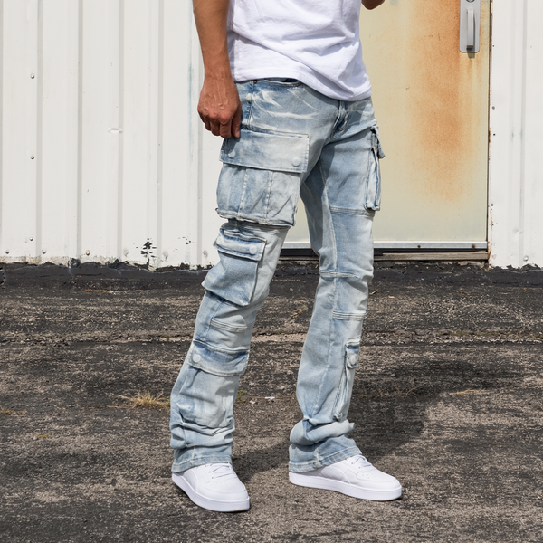 SMOKE RISE STACKED CARGO (SANTORINI BLUE)