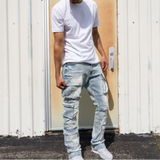 SMOKE RISE STACKED CARGO (SANTORINI BLUE)
