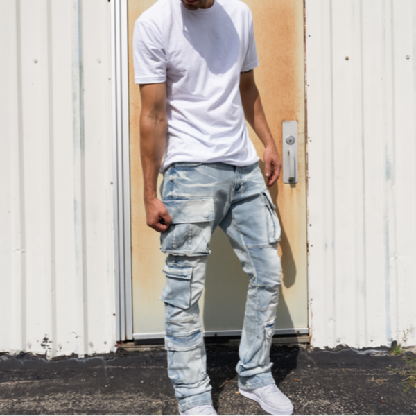 SMOKE RISE STACKED CARGO (SANTORINI BLUE)
