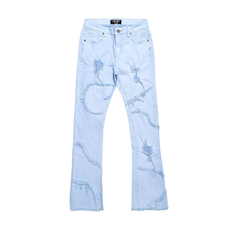 CONCEPT STACKED JEANS (MONO ICE BLUE)