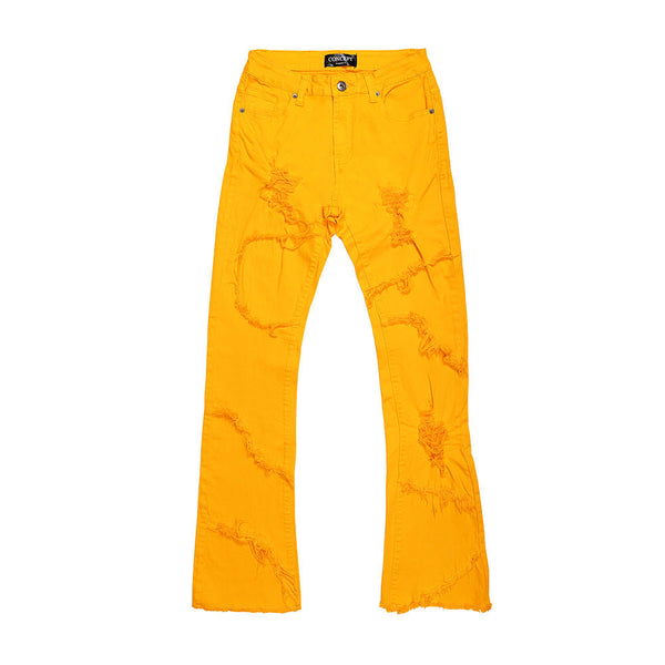 CONCEPT STACKED JEANS (YELLOW)