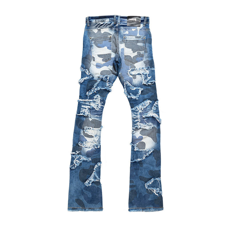 COPPER RIVET STACKED CAMO (MEDIUM SAND BLUE)