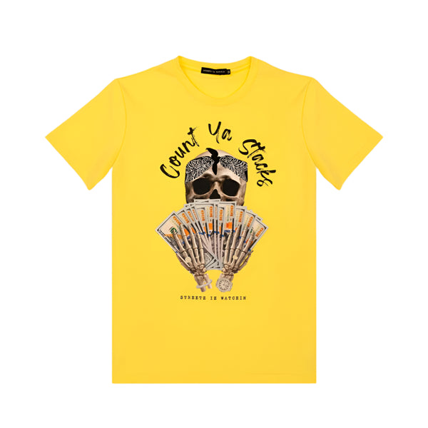 STREETZ IZ WATCHIN COUNT YA STACKS T-SHIRT
