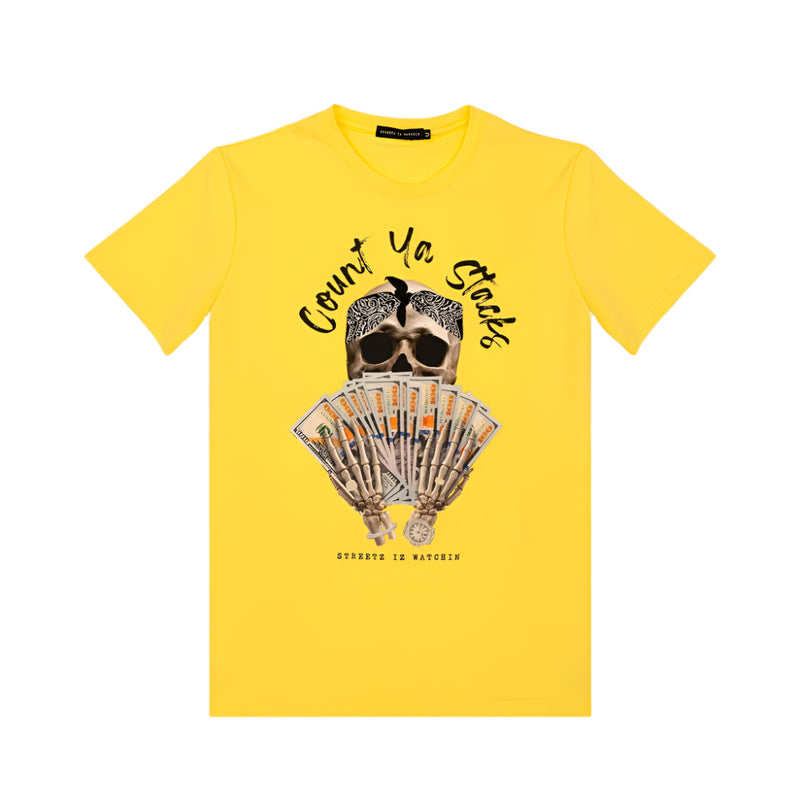 STREETZ IZ WATCHIN COUNT YA STACKS T-SHIRT