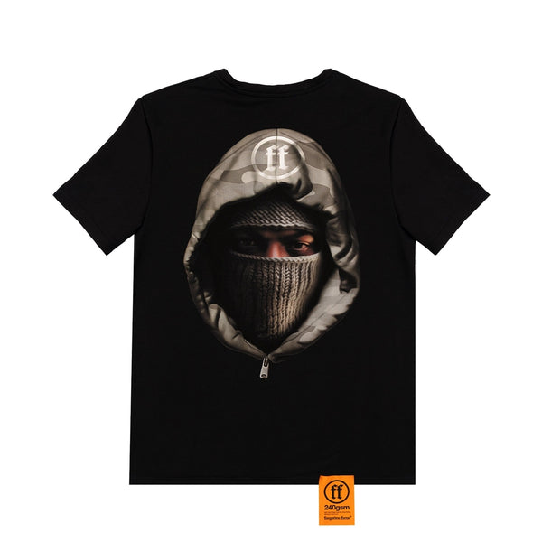 FORGOTTEN FACES HOODED OVERSIZED T-SHIRT
