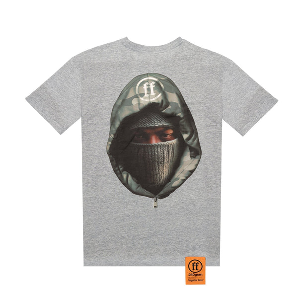 FORGOTTEN FACES HOODED OVERSIZED T-SHIRT