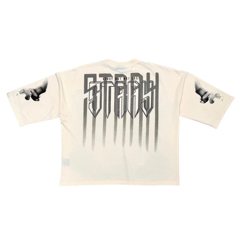 STRAY 3/4 SLEEVE TEE (WHITE)