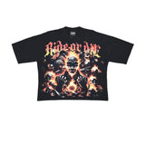 STRAY WIDE & CROP FIT TEE (BLACK)