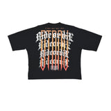 STRAY WIDE & CROP FIT TEE (BLACK)