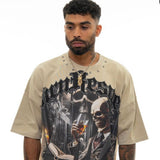 STRAY WIDE & CROP FIT TEE (CREAM)