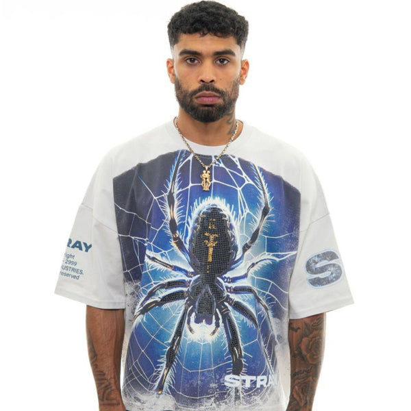 STRAY WIDE & CROP FIT TEE (LT GREY)