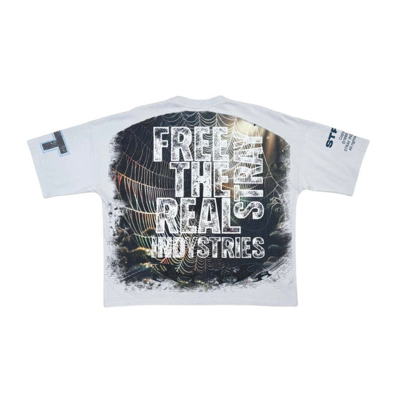 STRAY WIDE & CROP FIT TEE (LT GREY)