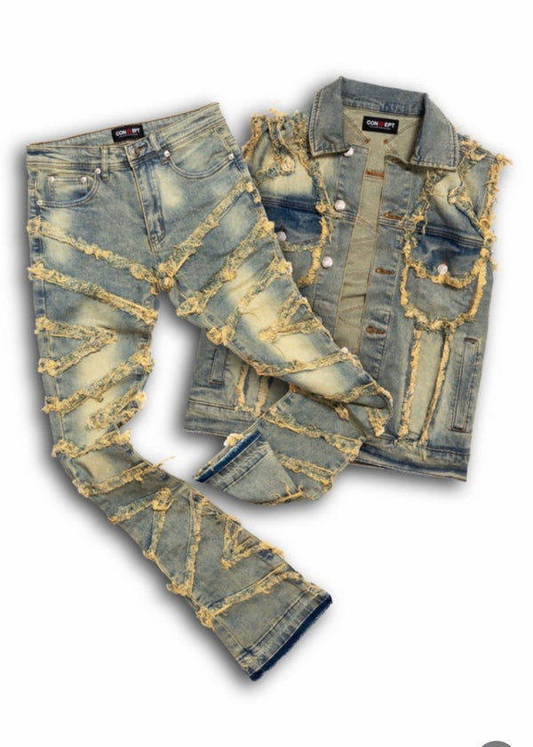 CONCEPT VTG VEST AND JEANS