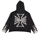 THE SYNDICATE FLAMES HOODIE (BLACK)