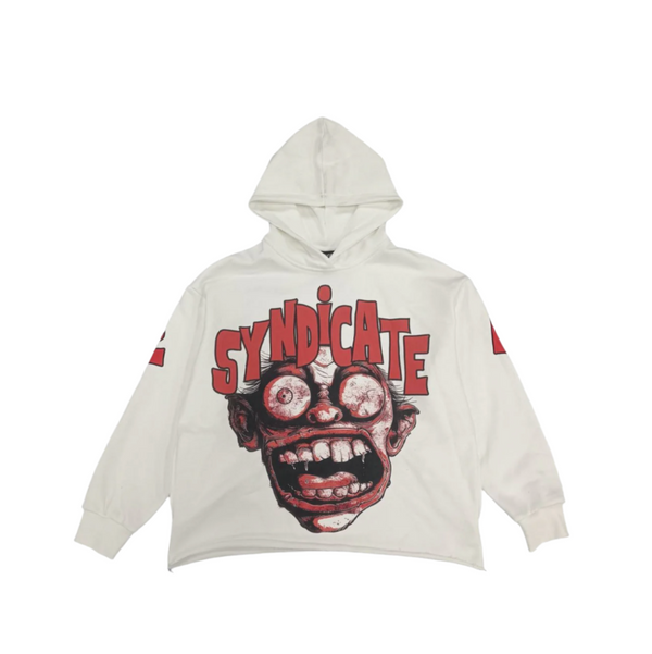 THE SYNDICATE FEAR NO EVIL HOODIE (RED/WHITE)