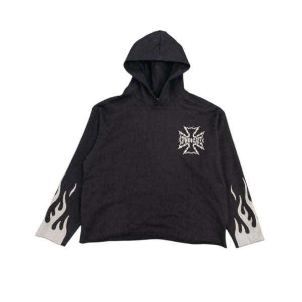 THE SYNDICATE FLAMES HOODIE (BLACK)
