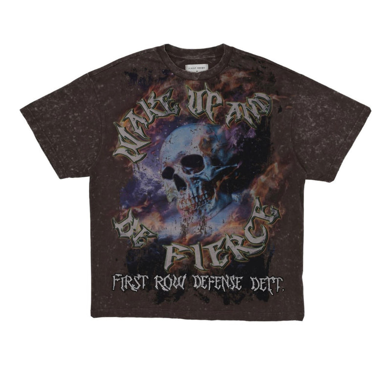 FIRST ROW WAKE UP AND BE FIERCE SKULL SPIRIT WASHED T-SHIRT