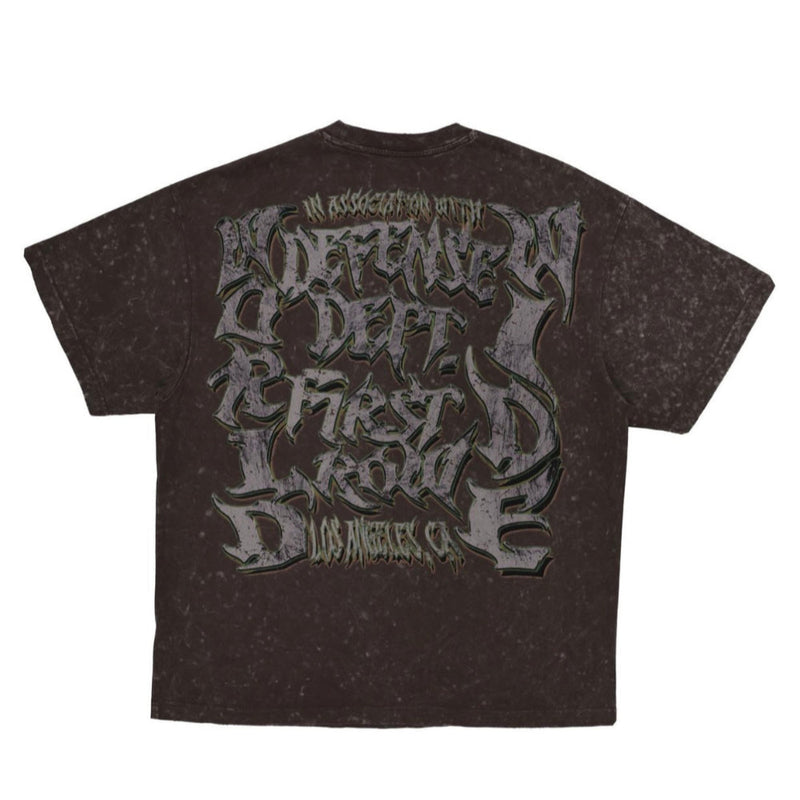 FIRST ROW WAKE UP AND BE FIERCE SKULL SPIRIT WASHED T-SHIRT