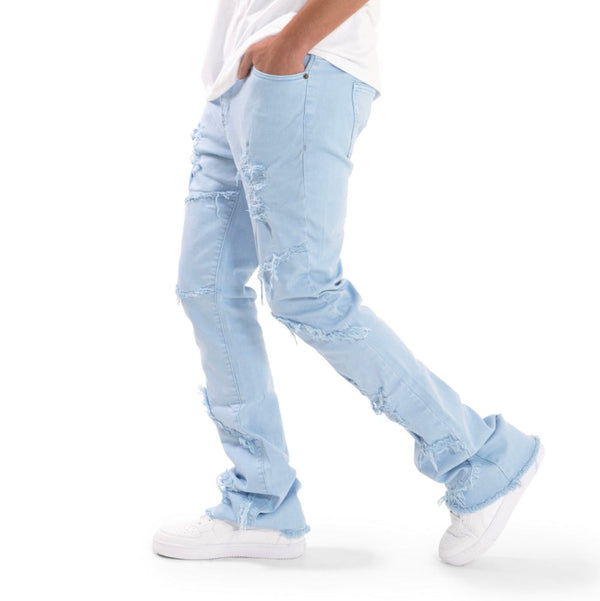 CONCEPT STACKED JEANS (MONO ICE BLUE)