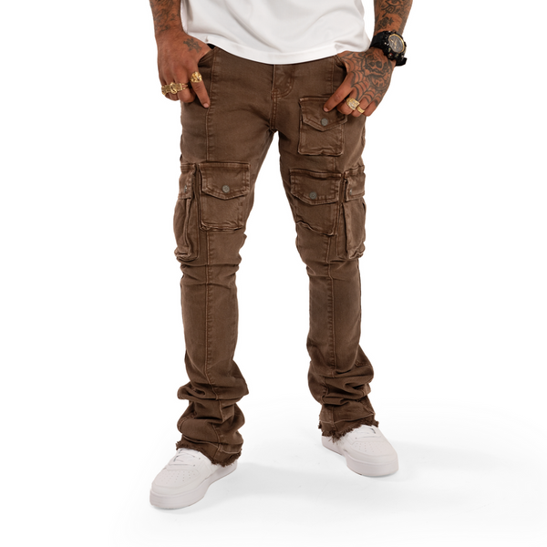 GUNZINII WARRIOR FLARE CARGO GZ306 (BROWN)