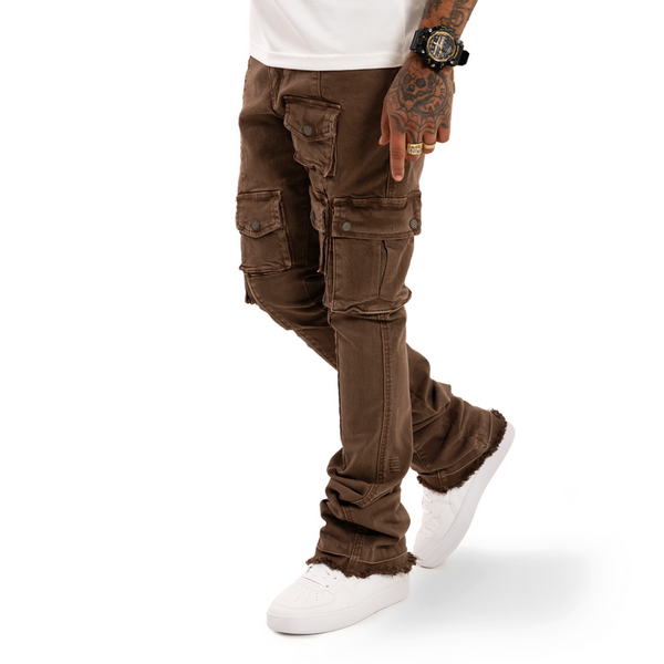 GUNZINII WARRIOR FLARE CARGO GZ306 (BROWN)