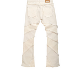FIRST ROW CUT & SEW STACKED DENIM (WHITE)