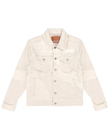 FIRST ROW PREMIUM CUT & SEW DENIM JACKET (WHITE)