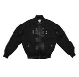 FIRST ROW UTILITY MA-1 SMART BOMBER JACKET (BLACK)
