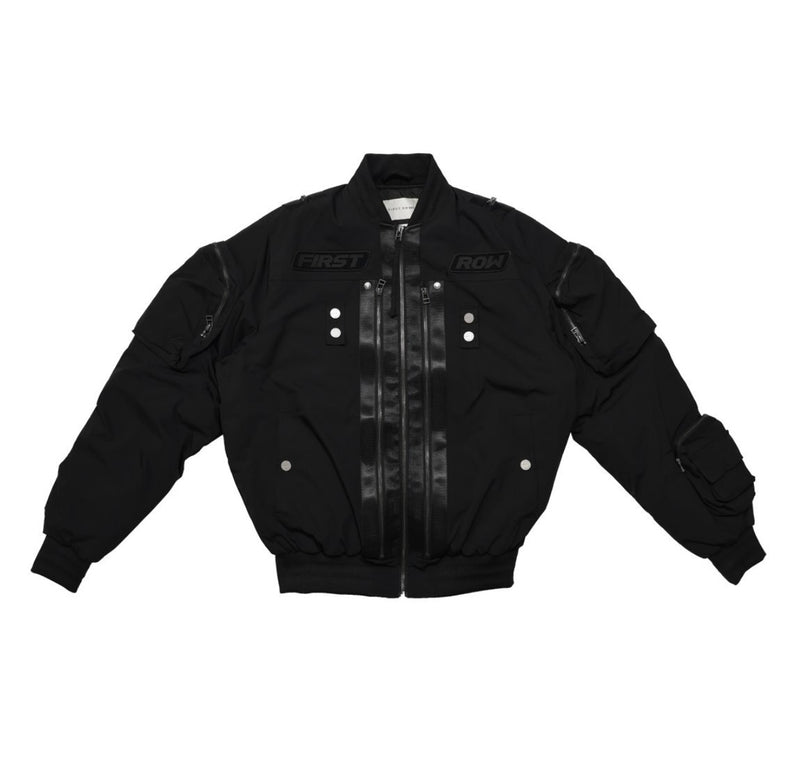 FIRST ROW UTILITY MA-1 SMART BOMBER JACKET (BLACK)
