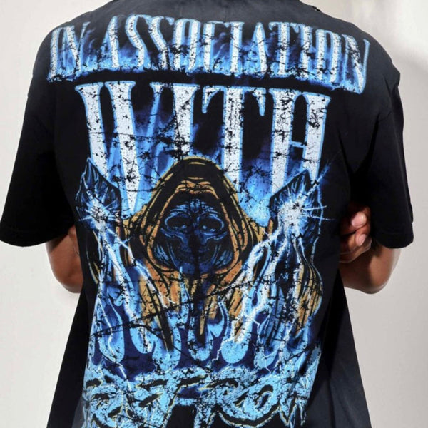 FIRST ROW WAKE UP AND BE FIERCE FLAME SKULL WASHED TEE