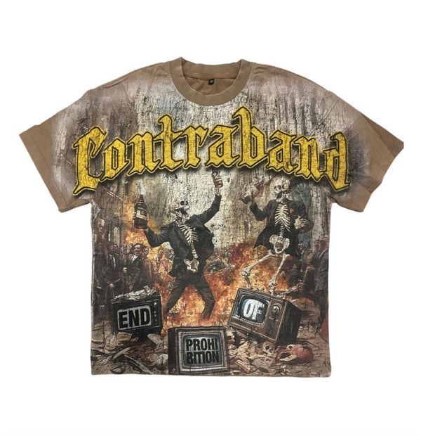 CONCEPT "CONTRABAND" BROWN MASH TEE