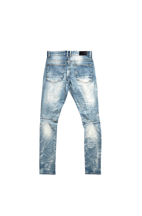 SMOKE RISE SLIM TAPERED FIT JEANS (CLYDE BLUE)