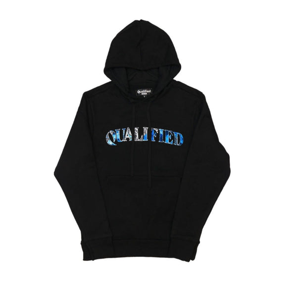 QUALIFIED DENIM HOODIE (BLACK)