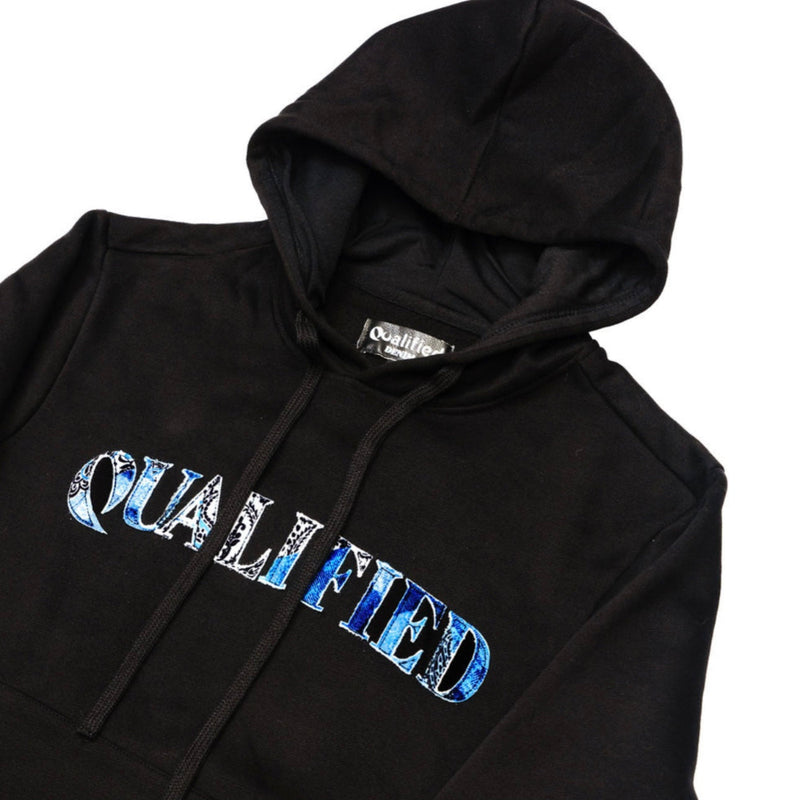 QUALIFIED DENIM HOODIE (BLACK)