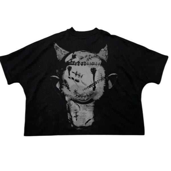 THE SYNDICATE "DEADWEIGHT" OVERSIZED CROPPED TEE (BLACK)