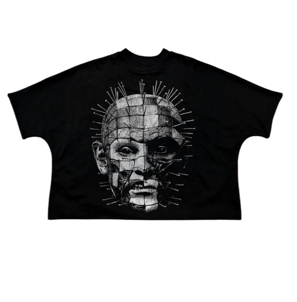 THE SYNDICATE "PINHEAD" OVERSIZED CROPPED TEE (BLACK)