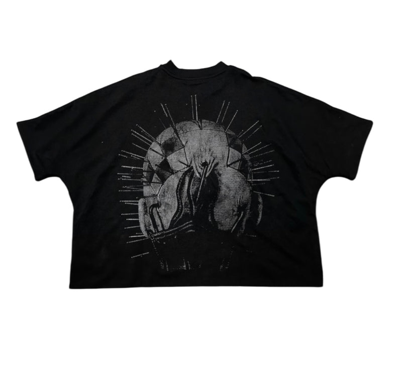 THE SYNDICATE "PINHEAD" OVERSIZED CROPPED TEE (BLACK)