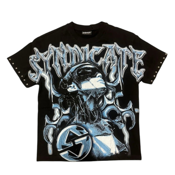 THE SYNDICATE "REBORNE TEE" (BLACK/BLUE)