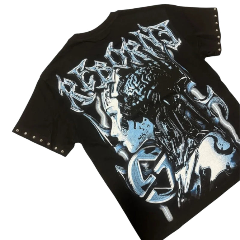 THE SYNDICATE "REBORNE TEE" (BLACK/BLUE)