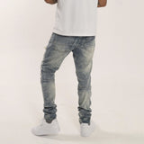 SMOKE RISE SLIM TAPERED FIT JEANS (HUNTER BLUE)