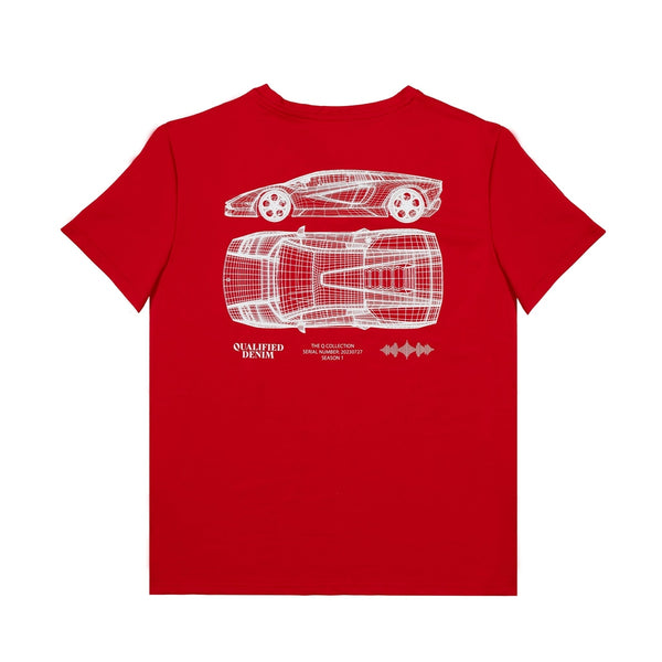 QUALIFIED DENIM Q COLLECTION RACE CAR T-SHIRT
