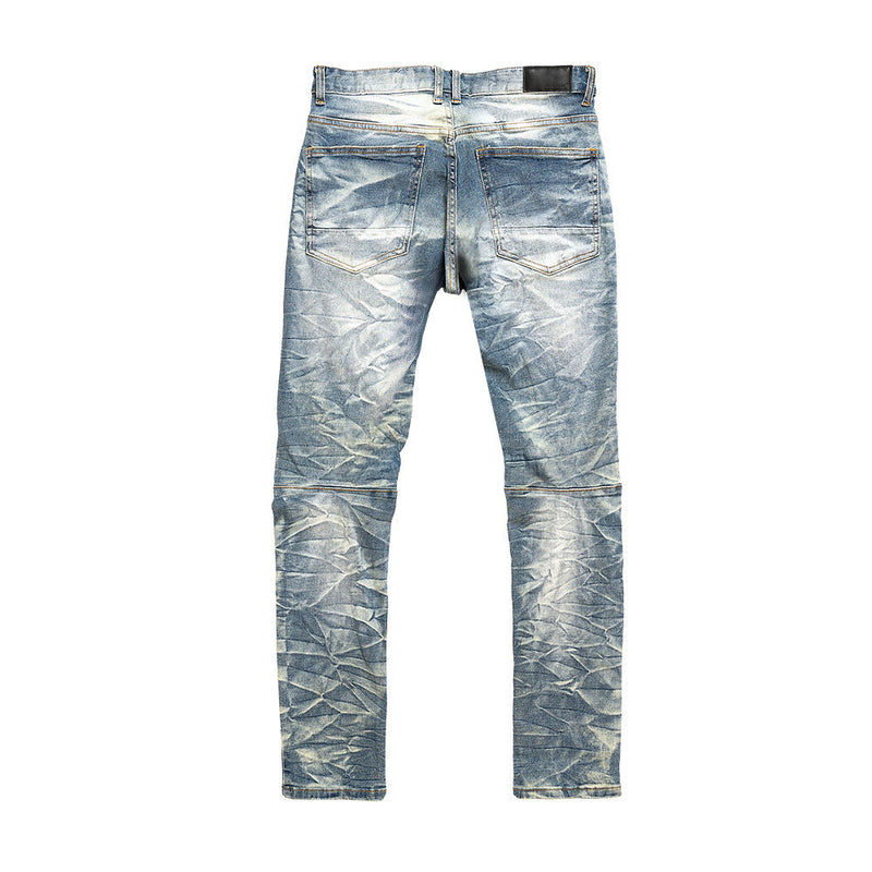 SMOKE RISE SLIM TAPERED FIT JEANS (HUNTER BLUE)