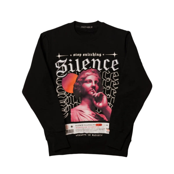 STREETZ IZ WATCHIN SILENCE CREWNECK