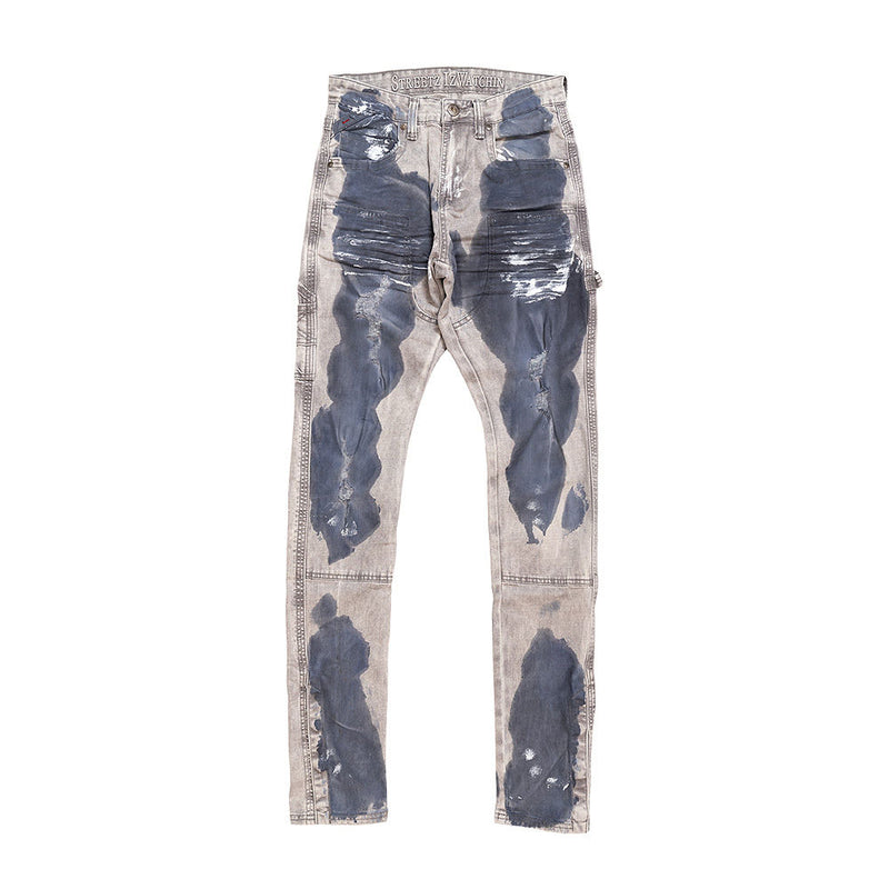 STREETZ IZ WATCHIN STACKED DENIM (GRAVEL GREY)